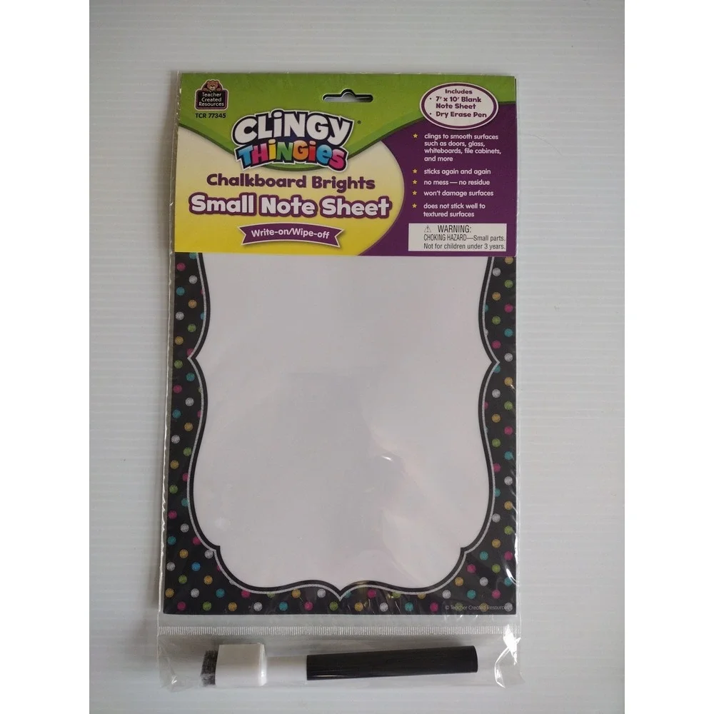 Teacher Created Resources Black Confetti Clingy Thingies‎ Small Note Sheet 77345